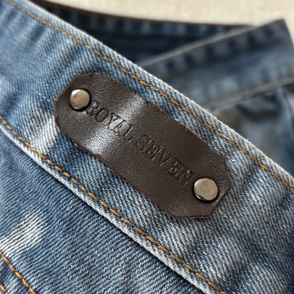 Royal Seven Structural Distressed Blue Denim Jogger Jeans Mens 34x30 - Picture 8 of 14